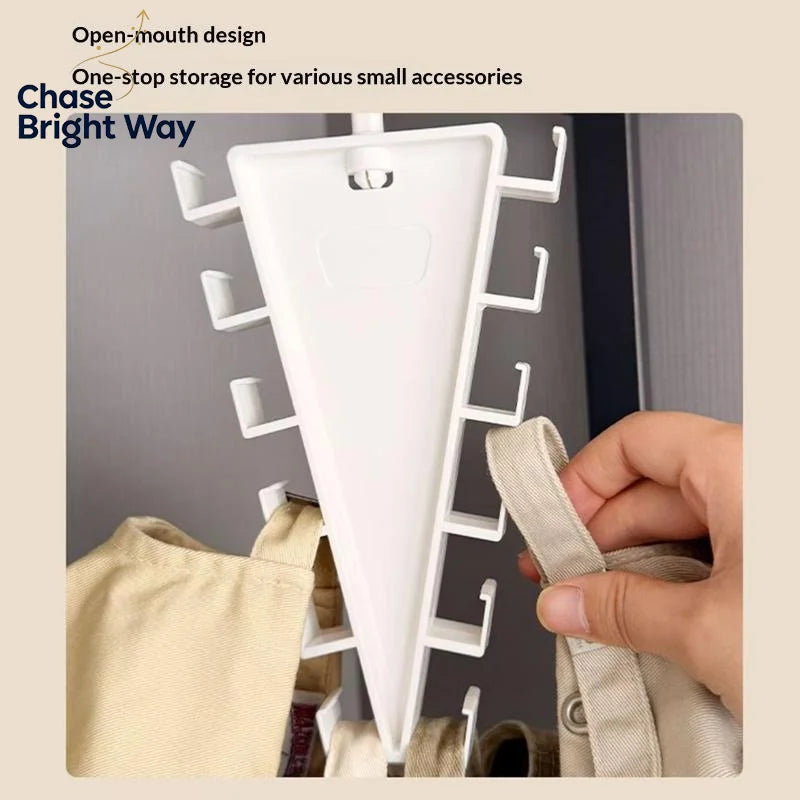 12-Slot Double-Sided Closet Hanger – Hat Belt Scarf Organizer