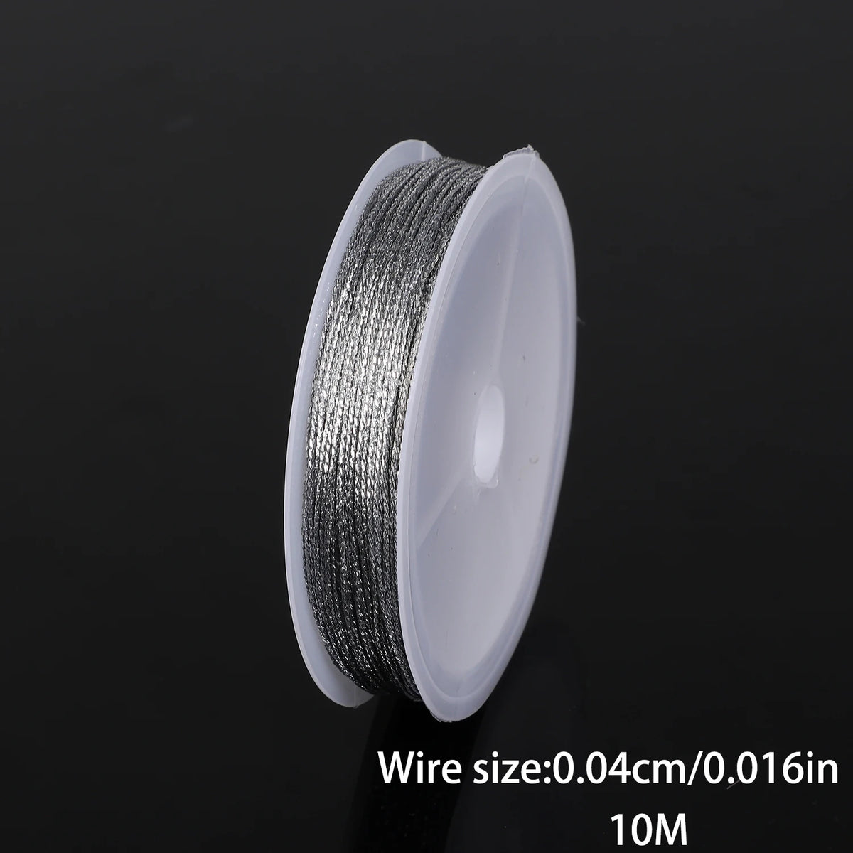 Polyester Jewelry Cord 0.4mm | 10M Golden Silver Thread Spool