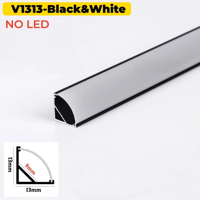 V-Shape 45° Corner LED Aluminum Channel Profile with Diffuser