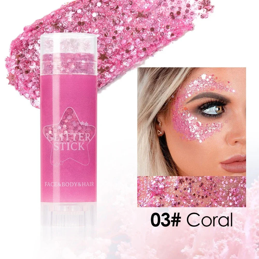 Sequin Glitter Gel Stick – Face, Body & Hair Stage Makeup