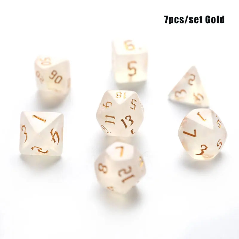 7-Piece Polyhedral Dice Set D4–D20 | DnD RPG Acrylic Dice