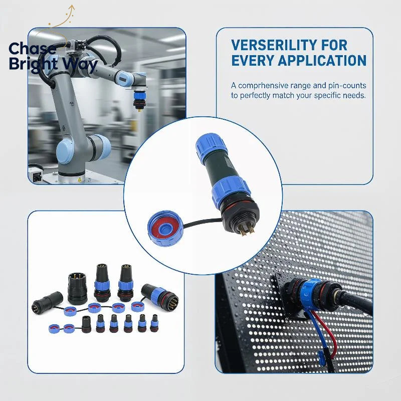 SP13 Series Waterproof Industrial Connectors – Plastic & Metal