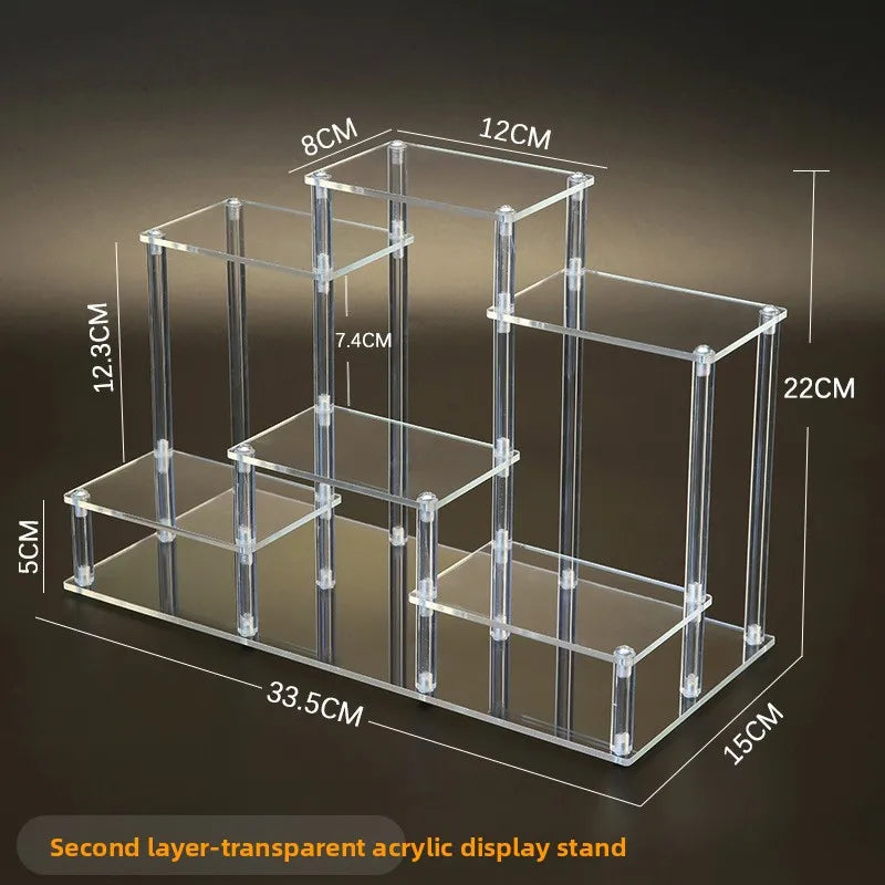 Multi-Tier Clear Acrylic Display Stand for Collectibles & Décor