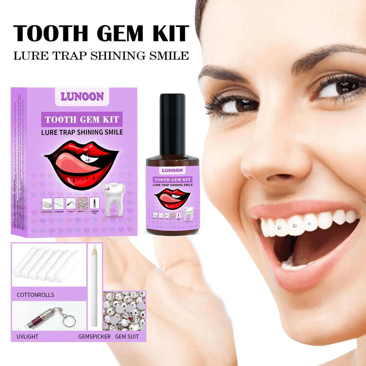 DIY Tooth Gem Kit – Crystal Tooth Jewelry with UV LED Light