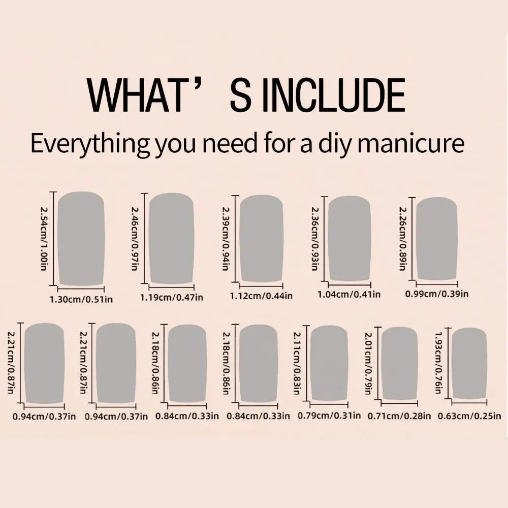 Square Press-On Nails – Nude Pink Full Cover 24pcs | SAMMY