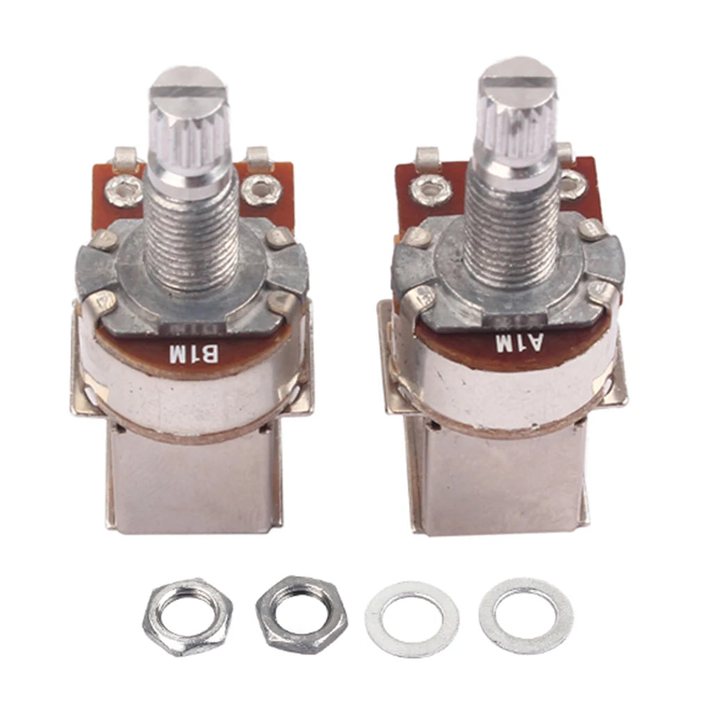 Guitar A1M B1M Split Shaft 18mm Potentiometer Pot – 2-Pack