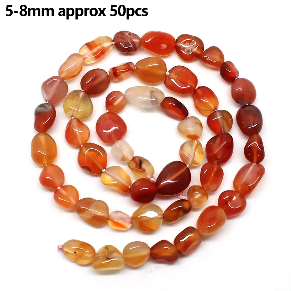 Red Agate Carnelian Loose Stone Beads 8mm – DIY Jewelry