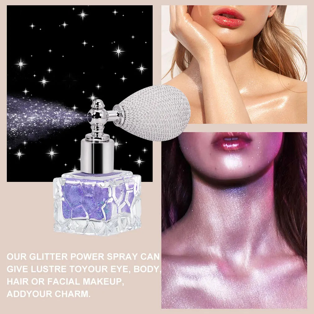 YTRUNS Shimmer Glitter Body Highlighter Spray – Glow Mist