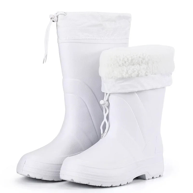 Men's EVA Waterproof Rain Boots – Non-Slip Mid-Calf Snow Boots