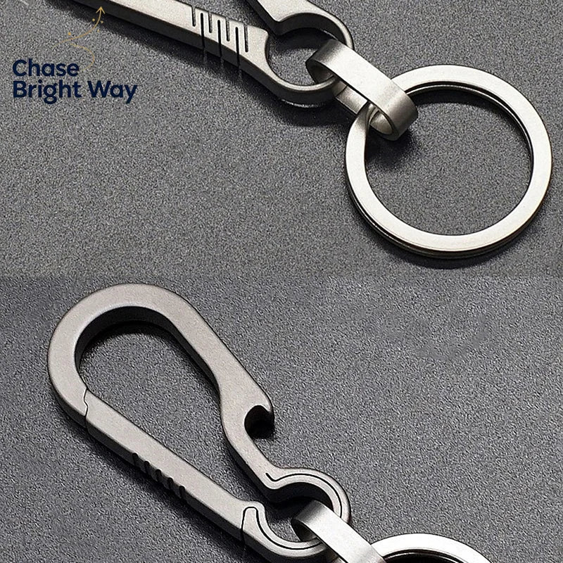Titanium Alloy EDC Carabiner Keychain – Bottle Opener Key Ring
