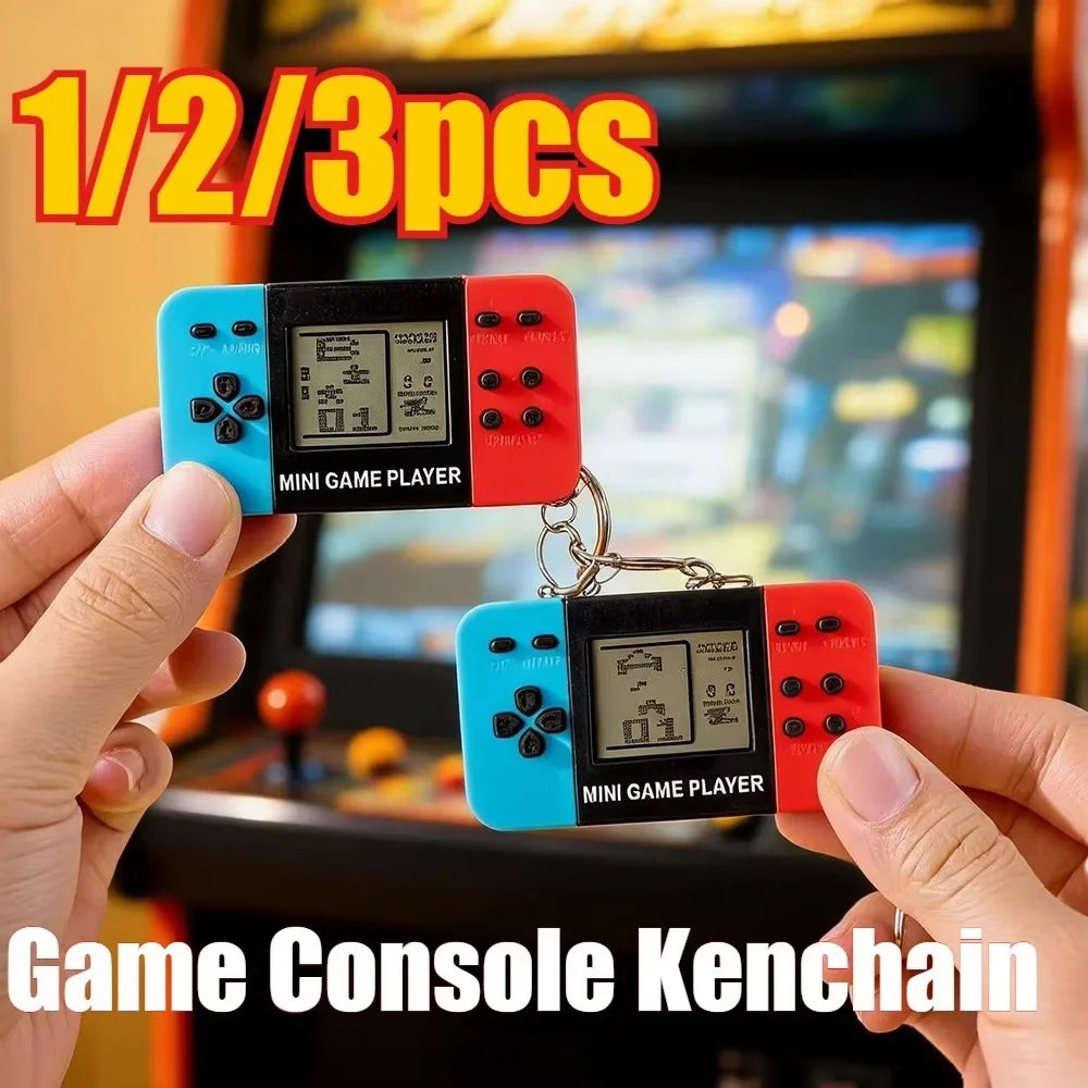 Mini Tetris Game Keychain – Classic Handheld Electronic Console