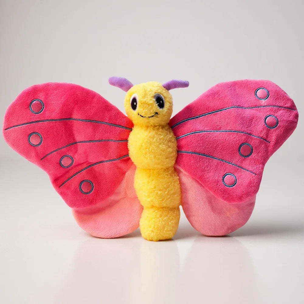 Squeaky Butterfly Plush Dog Toy – Crinkle & Interactive Chew