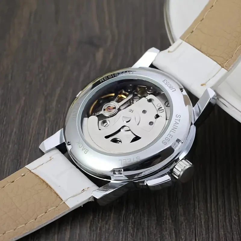 Women's Hollow-Out Automatic Mechanical Watch | Crystal Dial