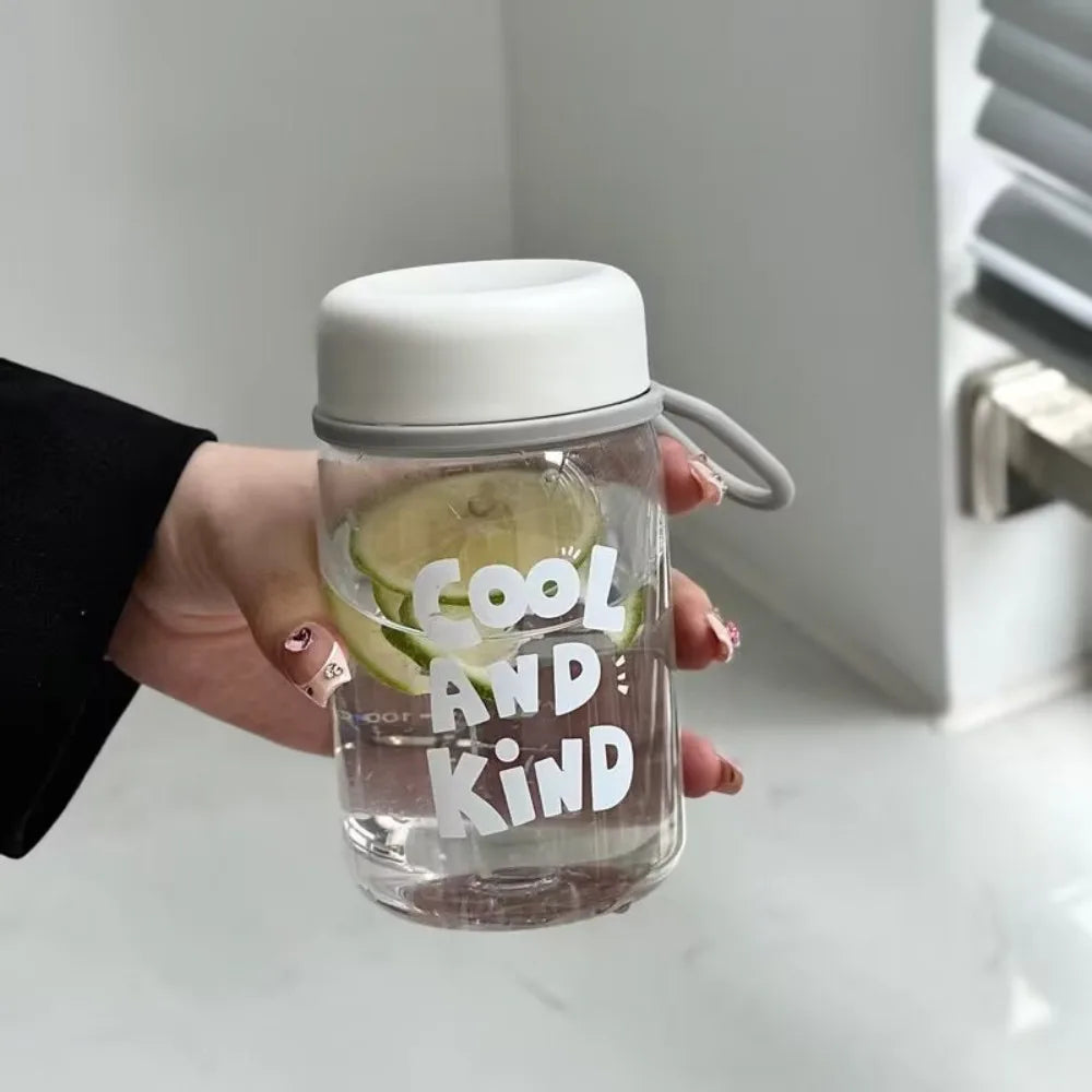 Transparent Water Bottle with Lanyard – 300ml & 500ml Sports Cup