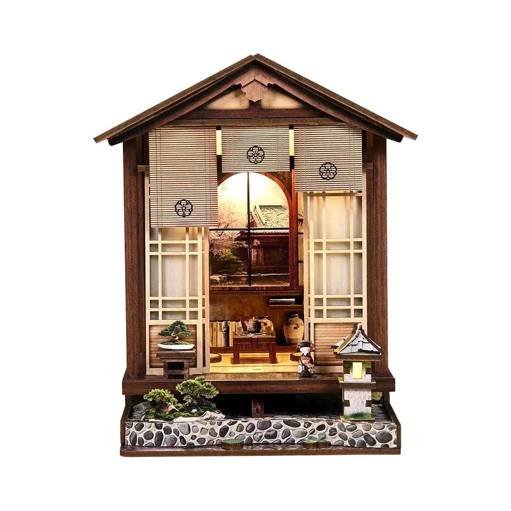 DIY Moss Lantern Book Nook Kit – Japanese Miniature Shelf Insert