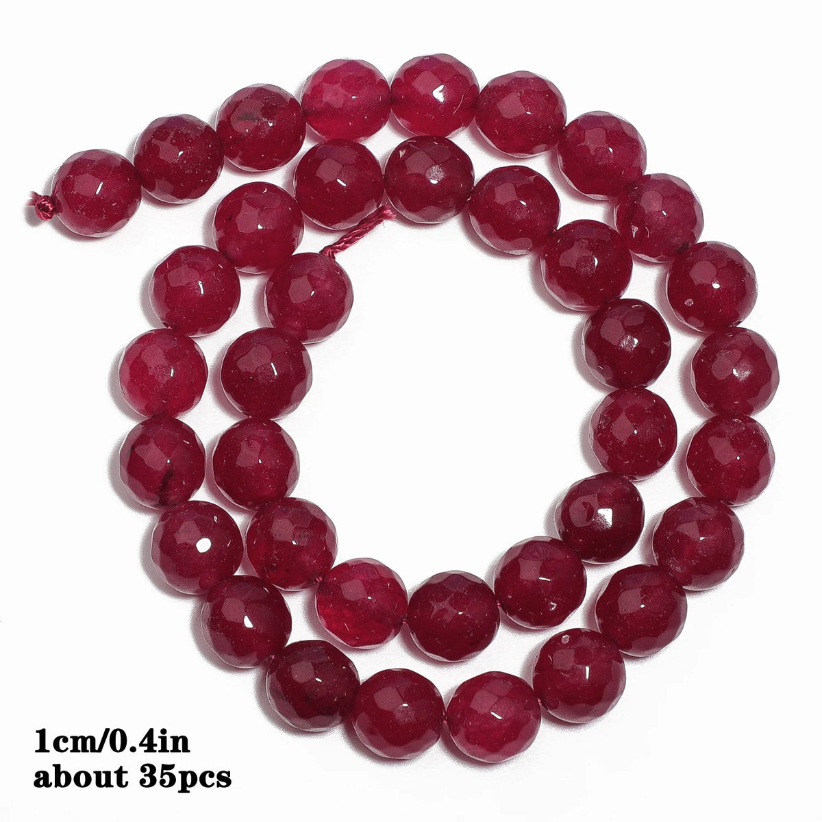 Red Chalcedony Stone Beads – Droplet, Square & Round DIY Jewelry