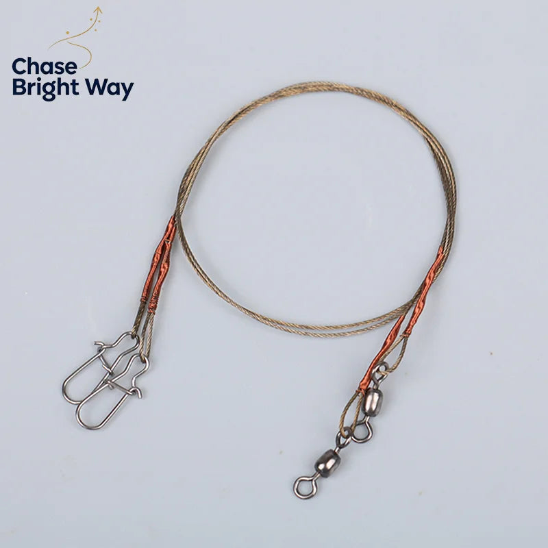 Steel Titanium Wire Fishing Leader – Anti-Bite & Anti-Tangle