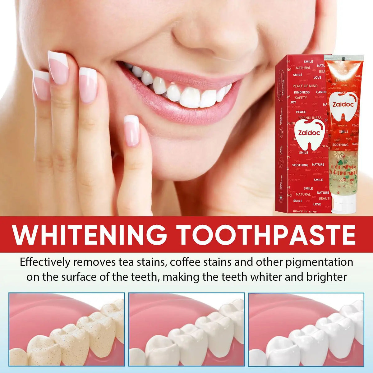 ZaiDoc 3-Pack Toothpaste – Probiotic, Coconut & Nano Hydroxyapatite