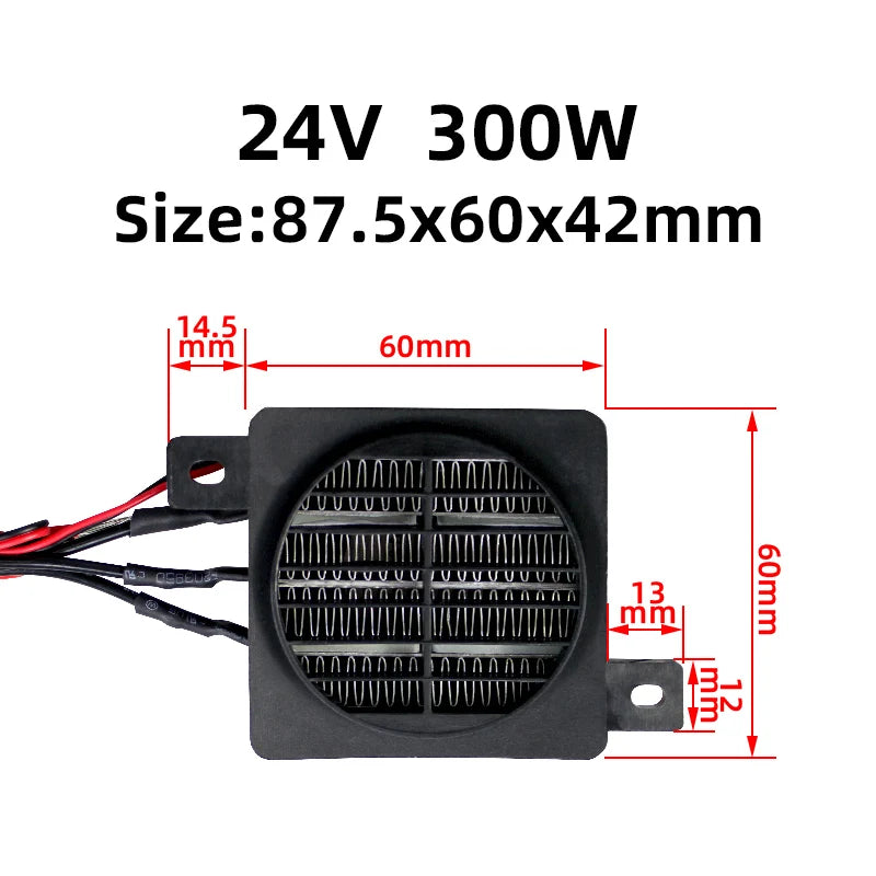 PTCYIDU 24V 300W PTC Ceramic Mini Fan Heater – Car & Home