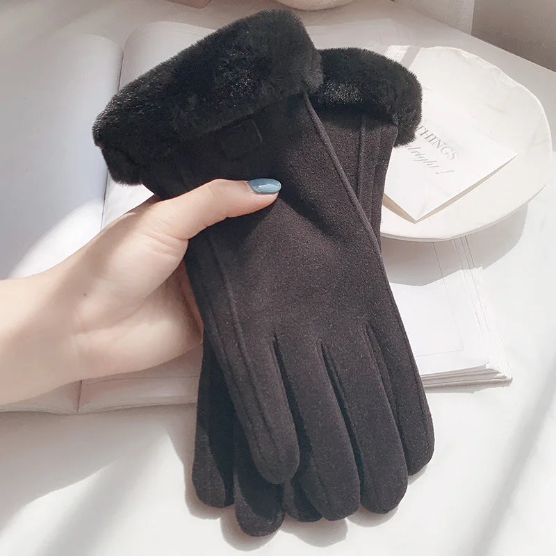 Women's Windproof Winter Gloves – Touchscreen Full Finger