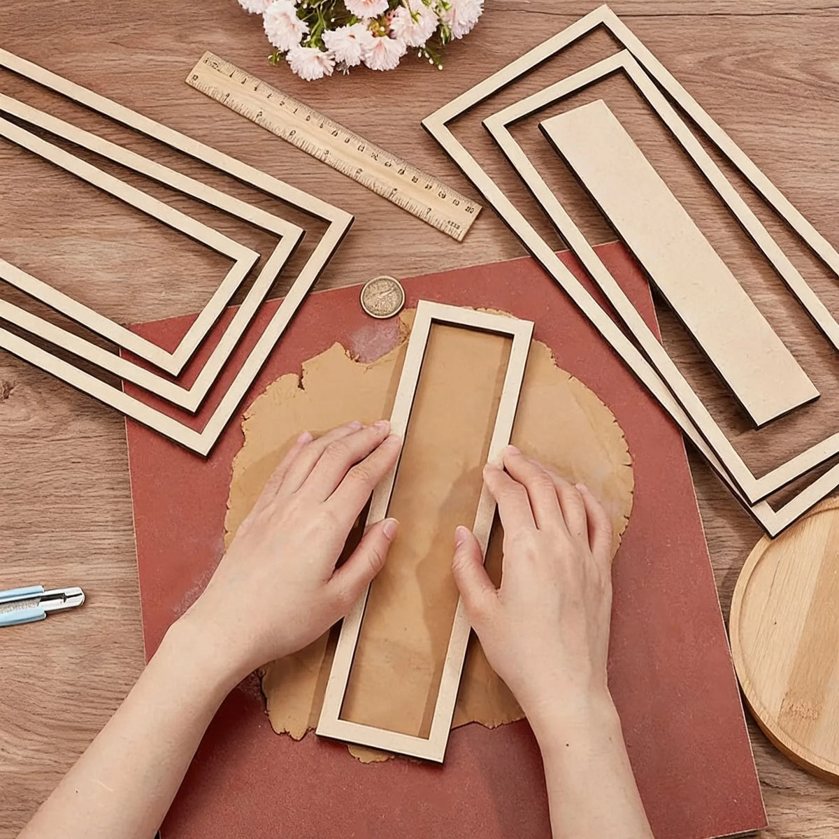 Wood Concentric Clay Cutting Guide – Pottery Plate Forming Mold