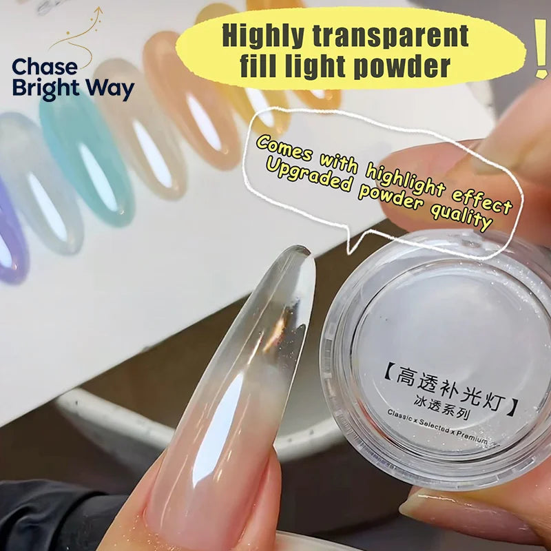 Aurora Chrome Nail Powder – Orange Mirror Glitter Pigment
