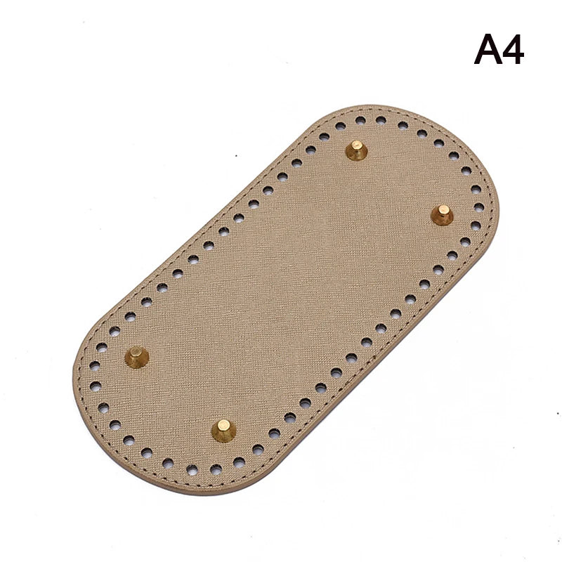 PU Leather Bag Base 22×10cm – DIY Crochet Knitted Bag Bottom