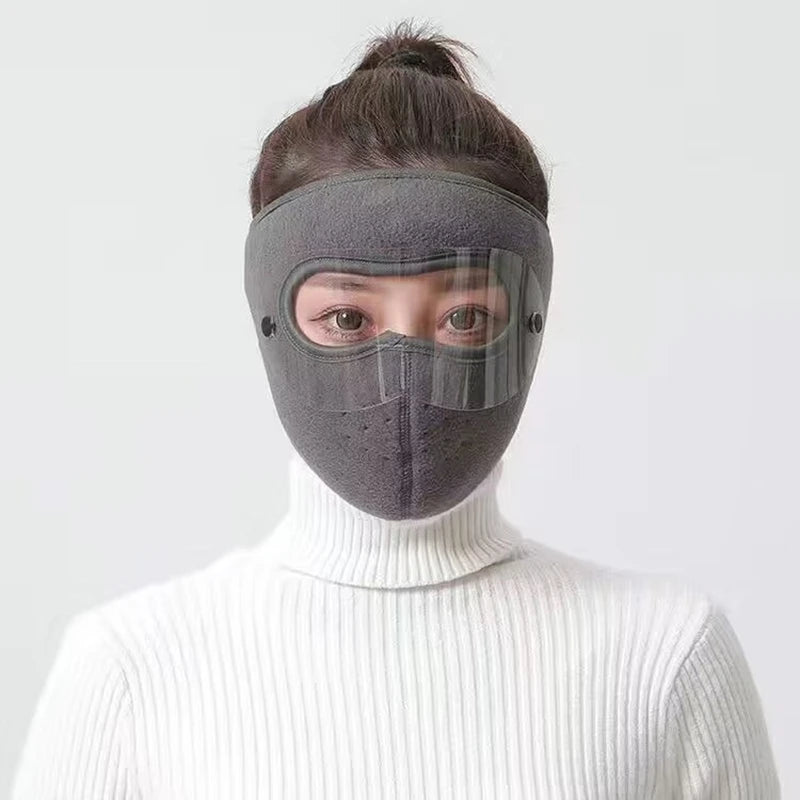 Winter Fleece Balaclava with Anti-Fog HD Goggles | Cycling Cap