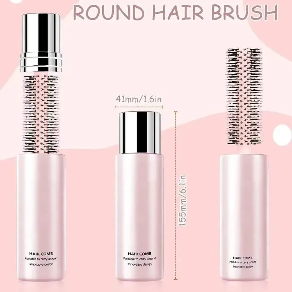 Portable Detachable Round Hair Brush – Wet & Dry Travel Comb