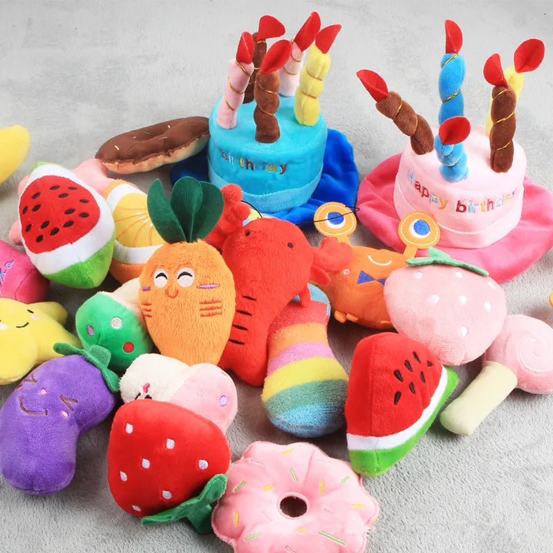 Plush Squeaky Dog Toy – Soft Bite-Resistant Chew & Play