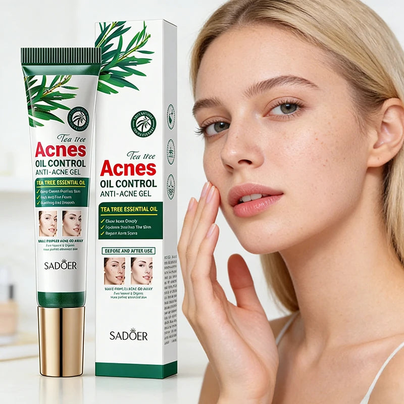 SADOER Tea Tree Face Gel Cream – Oil Control & Moisturizing