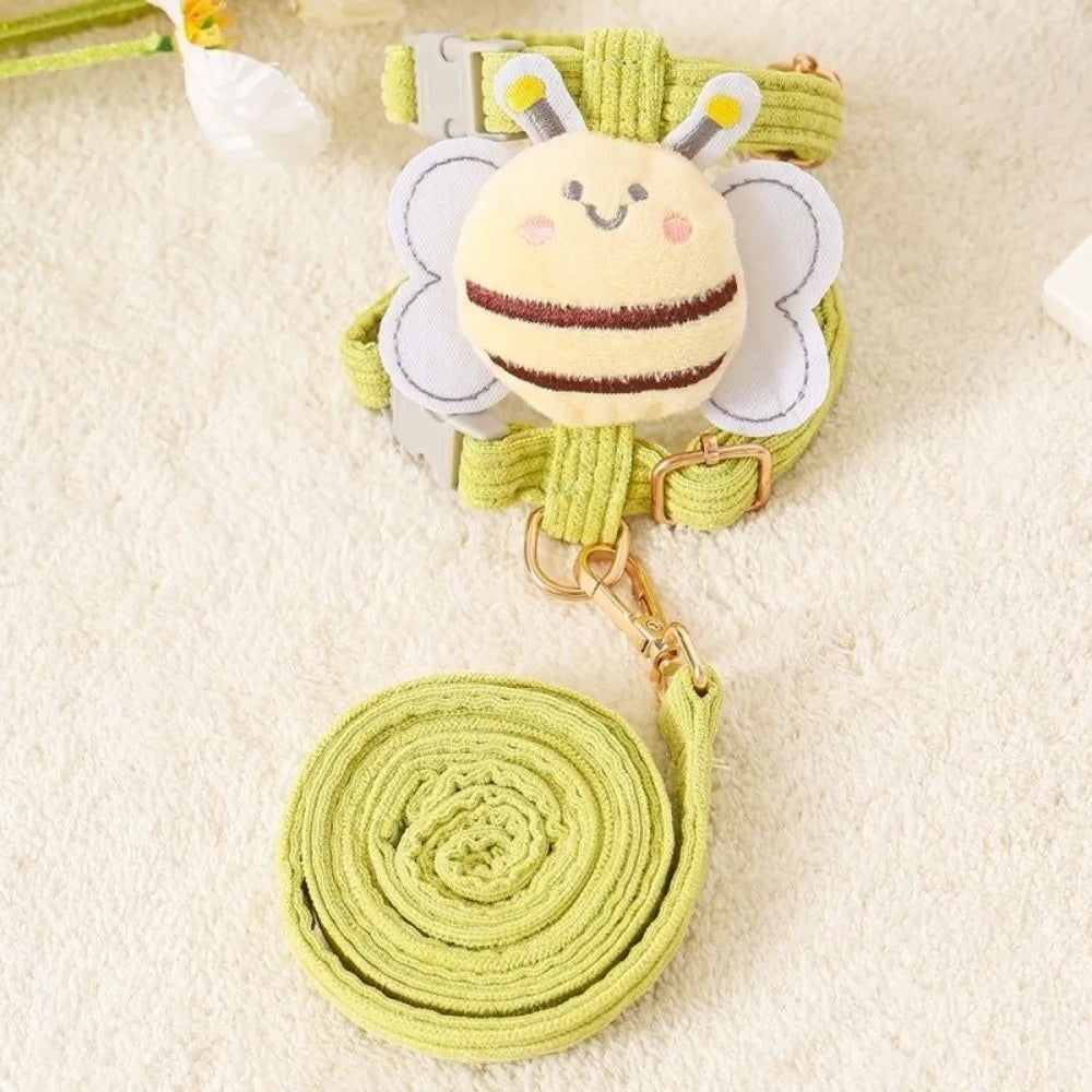 Cartoon Bee Cat & Dog Harness – Adjustable Walking Vest