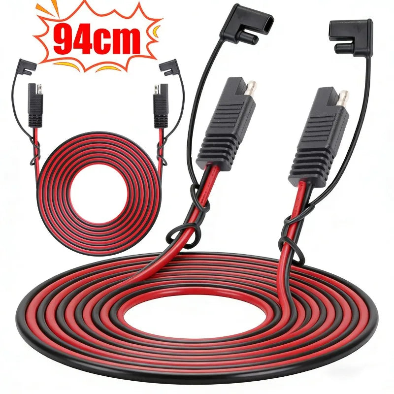 SAE to SAE Extension Cable 16 AWG Waterproof 12V–36V Car