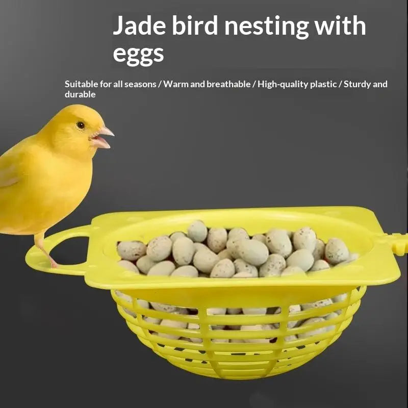Plastic Bird Breeding Nest – Canary Hatching Birdcage Accessory