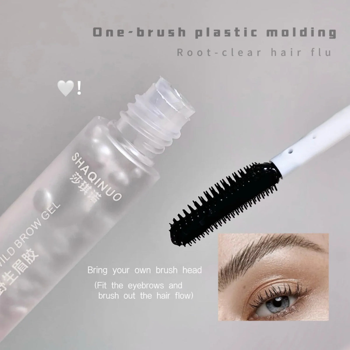 SHAQINUO Clear Eyebrow Gel – Waterproof 3D Brow Lamination