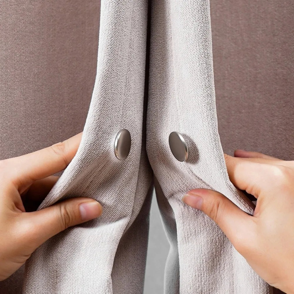 Curtain Magnetic Buckle Clips – Wall Mounted Metal Holders 2 Pairs