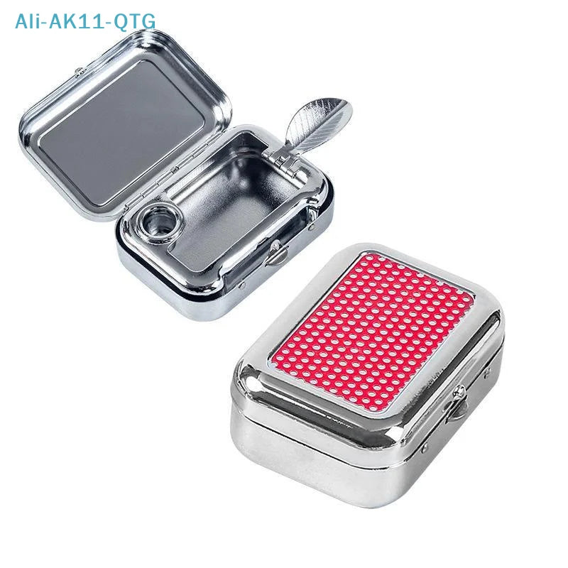 Stainless Steel Pocket Ashtray – Sealed Lid Portable Travel
