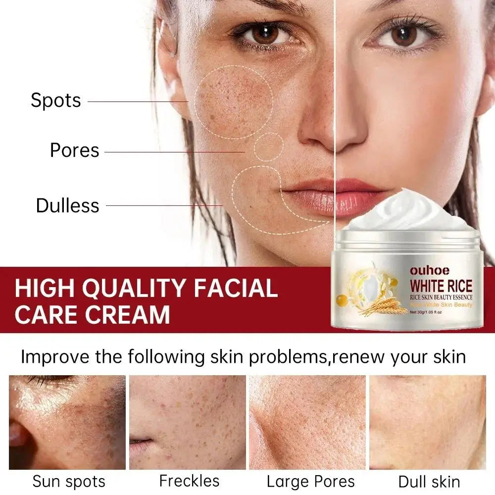White Rice Brightening Face Cream – Moisturizing Anti-Aging