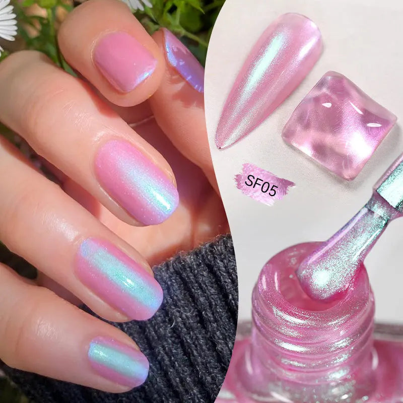 LILYCUTE Glitter Nail Polish 7ml – Pearl Effect, 6 Colors