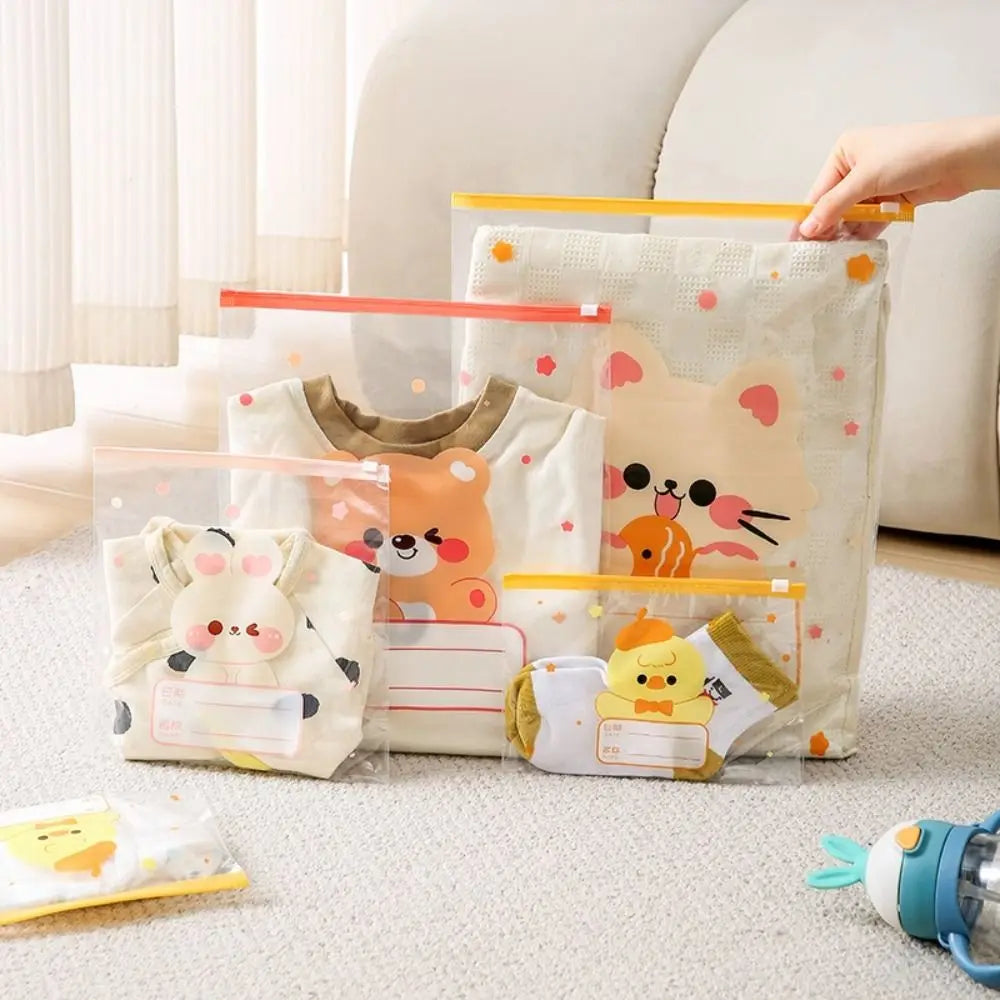10-Pack Cartoon Baby Clothes & Diaper Storage Bags Multi-Size