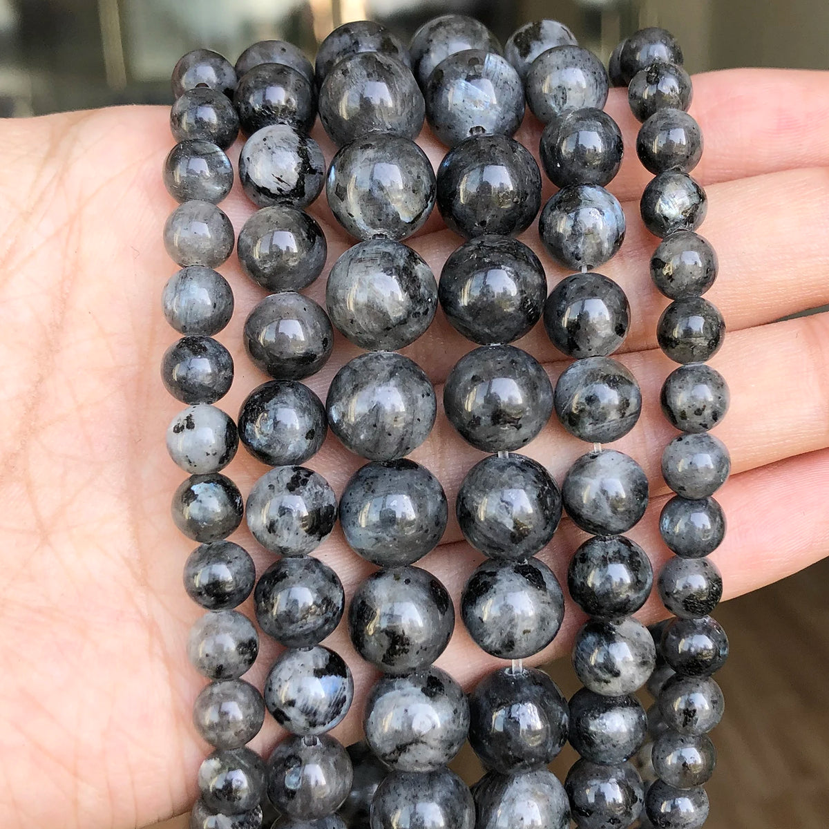 Yooperlite Fire Sodalite Round Stone Beads – 15" Jewelry Strand