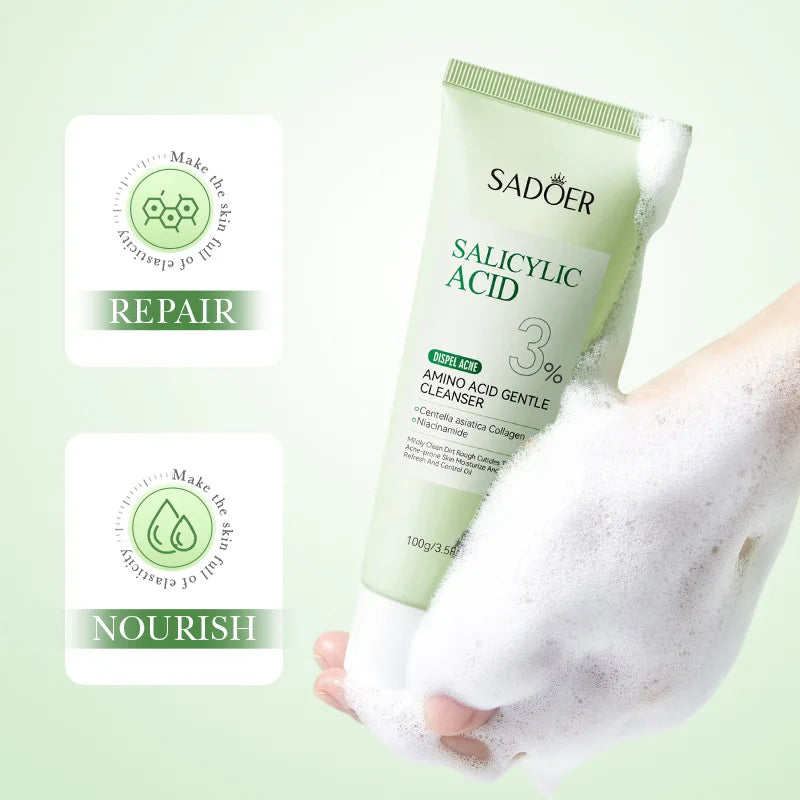 SADOER Salicylic Acid Foaming Face Wash – Hydrating Cleanser