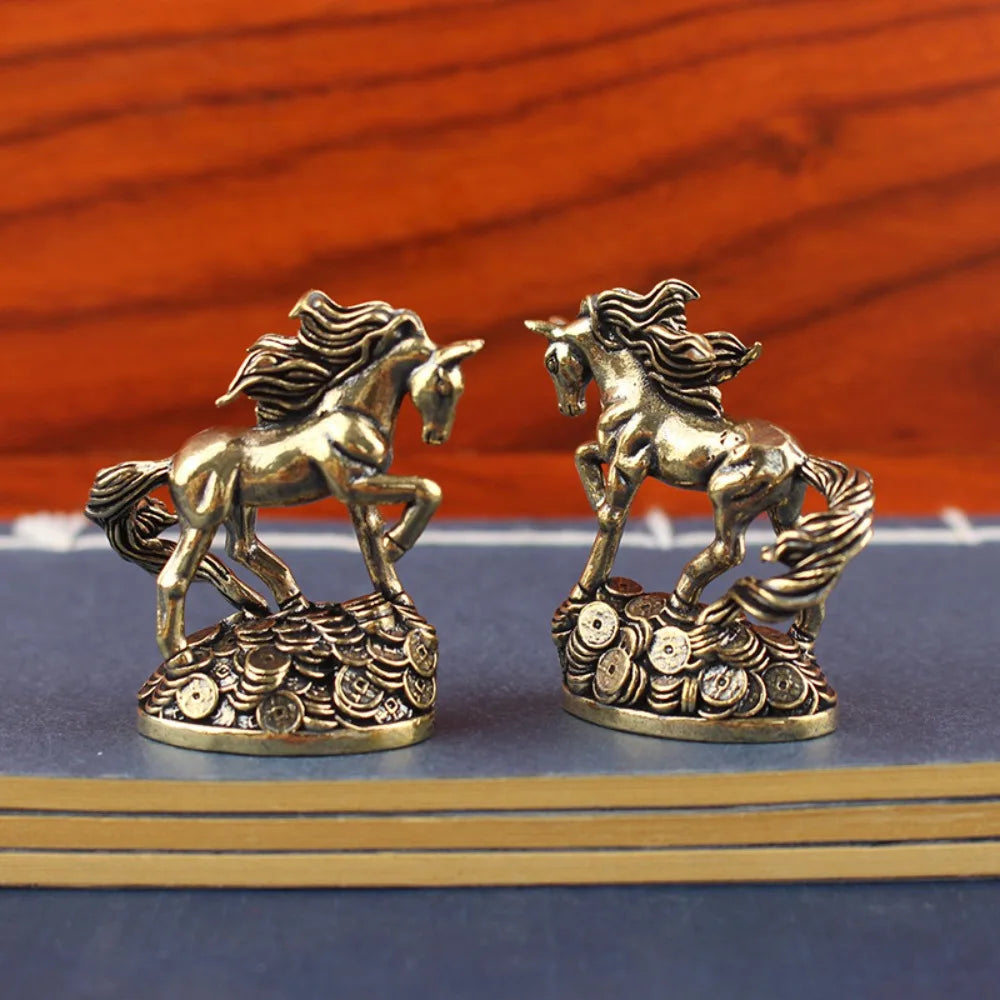 Brass Zodiac Horse Figurine – 2026 Year of the Horse Décor