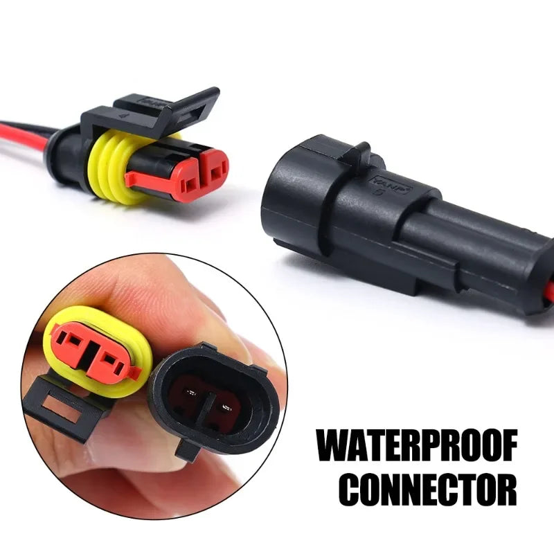 Waterproof 2-Pin Automotive Electrical Connectors 10/20 Pack