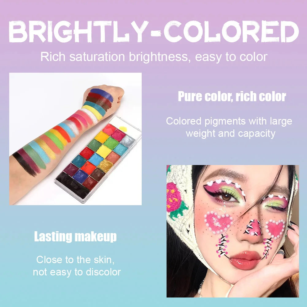 SAMMY 20-Color Body Paint Set – Waterproof & High-Pigment