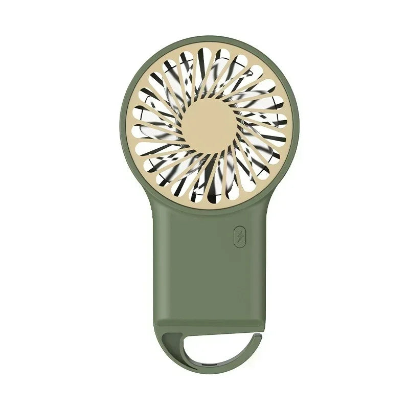 Cute Cartoon Mini Fan – Foldable USB-C Rechargeable Handheld
