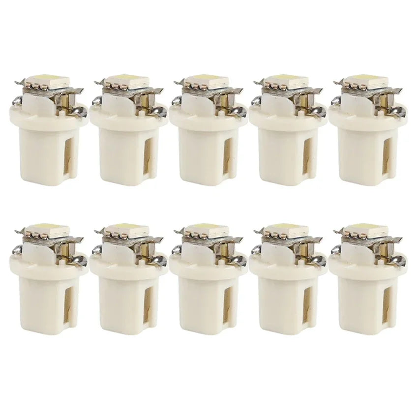 T5 B8.5D 12V LED Dashboard Bulbs – 10-Pack Car Interior