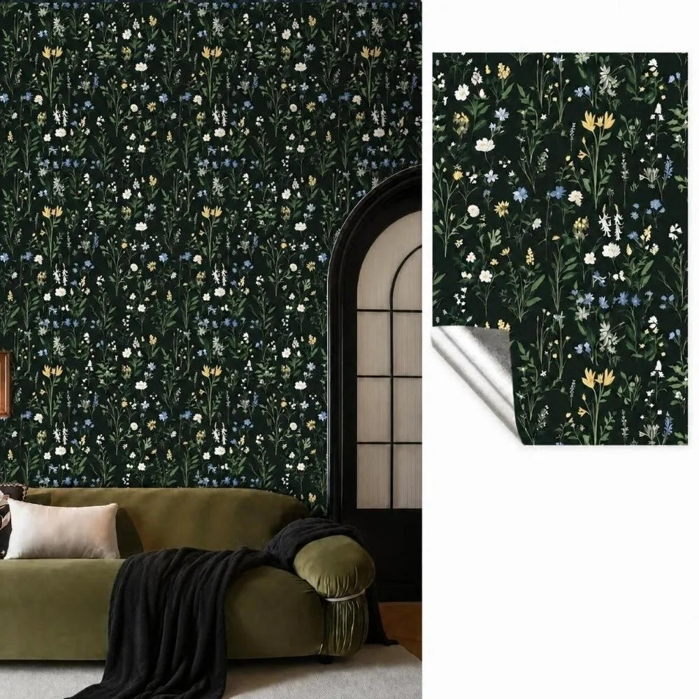 French Floral Peel & Stick Wallpaper – Removable PVC Wall Roll