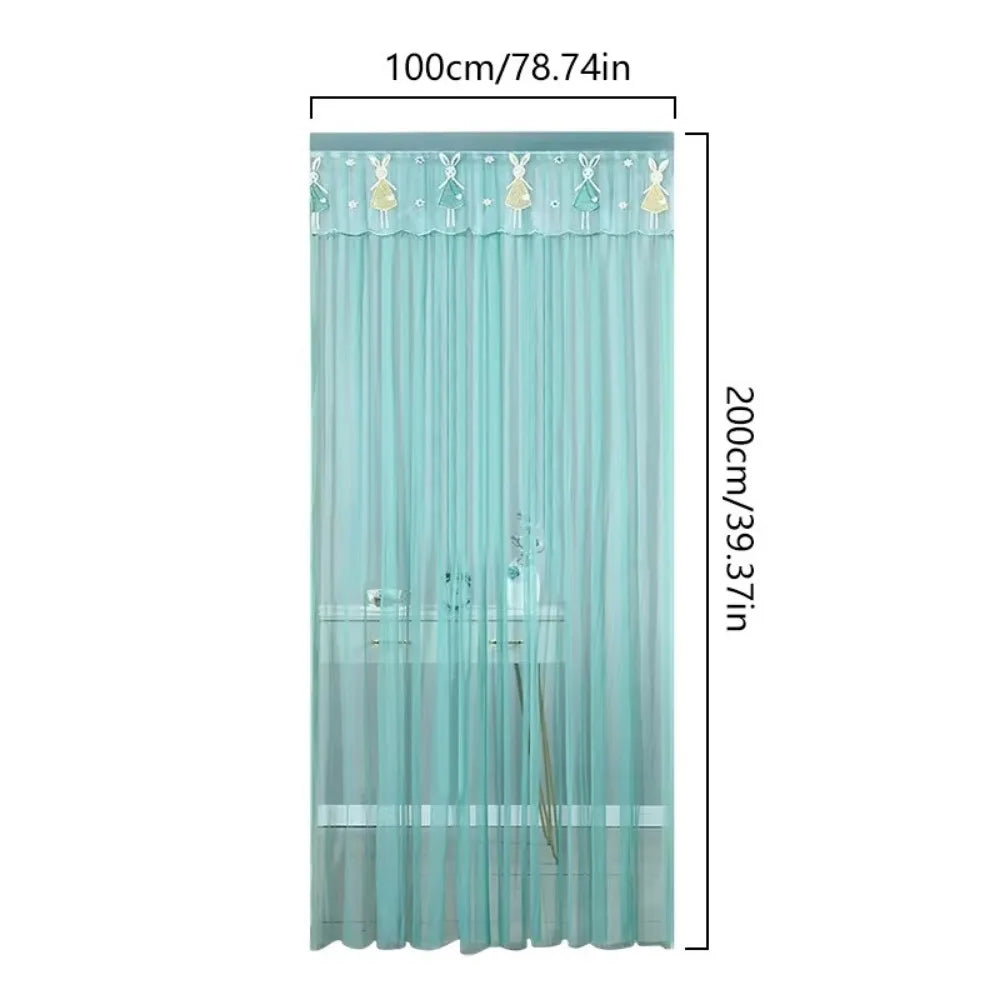 Self-Adhesive Screen Door Curtain – Lace Anti-Insect 100×200cm