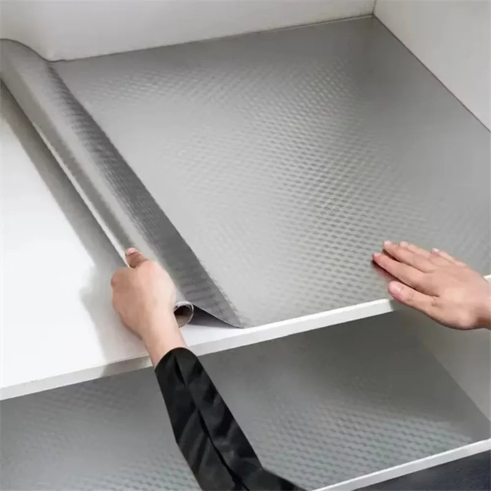 Oil-Proof Self-Adhesive Kitchen Wall Sticker – Aluminum Foil PVC